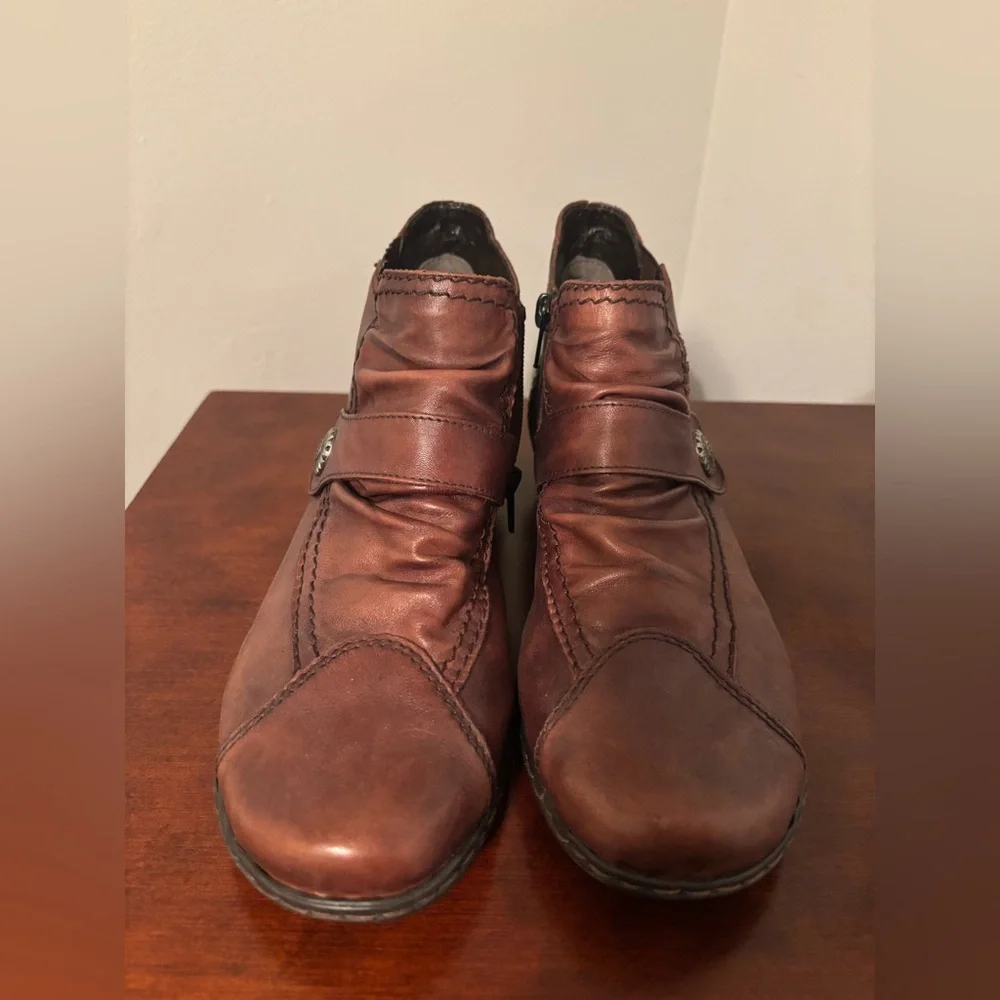 Rieker Women's Brown Heeled Boots - Picture 3 of 6
